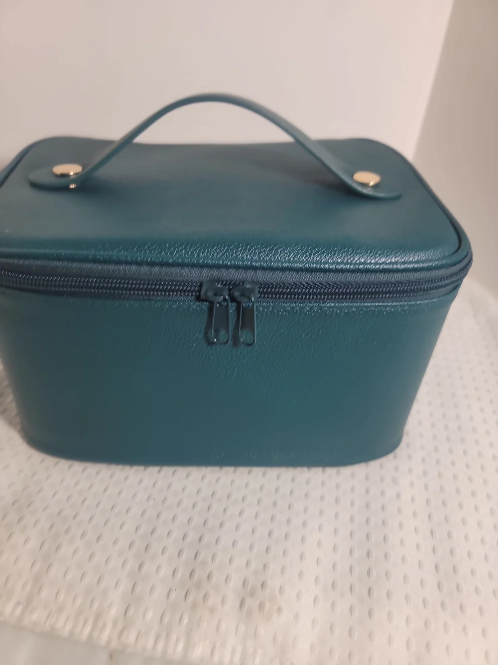Makeup Train Case with LED Mirror - Teal